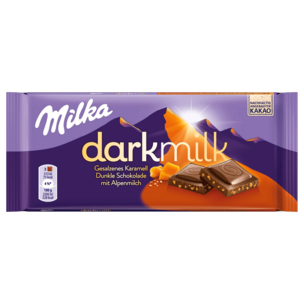 Milka darkmilk Schokolade Gesalzenes Karamell 85g